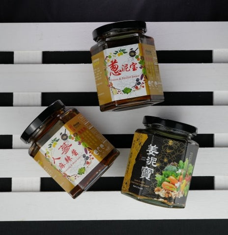 1 Ginseng & Mala Sauce + 1 Sesame Oil With Grated Ginger Sauce + 1 Onion & Shallot Sauce At $55